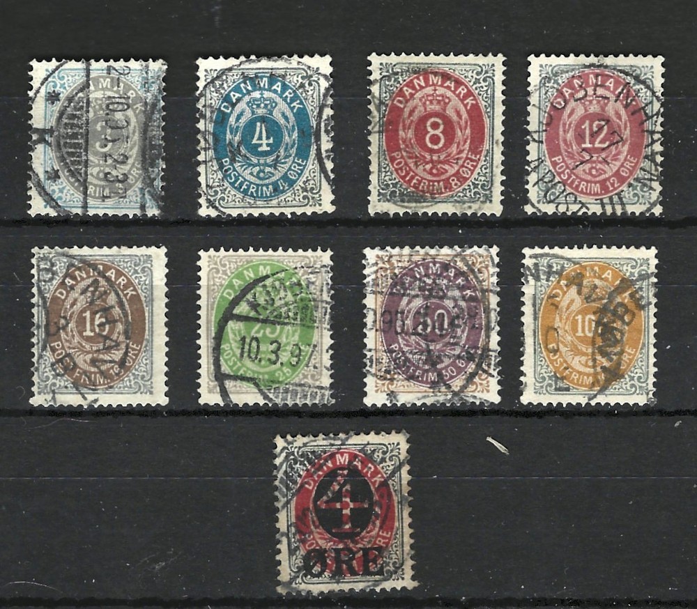 DENMARK 1875 FINE USED COLLECTION