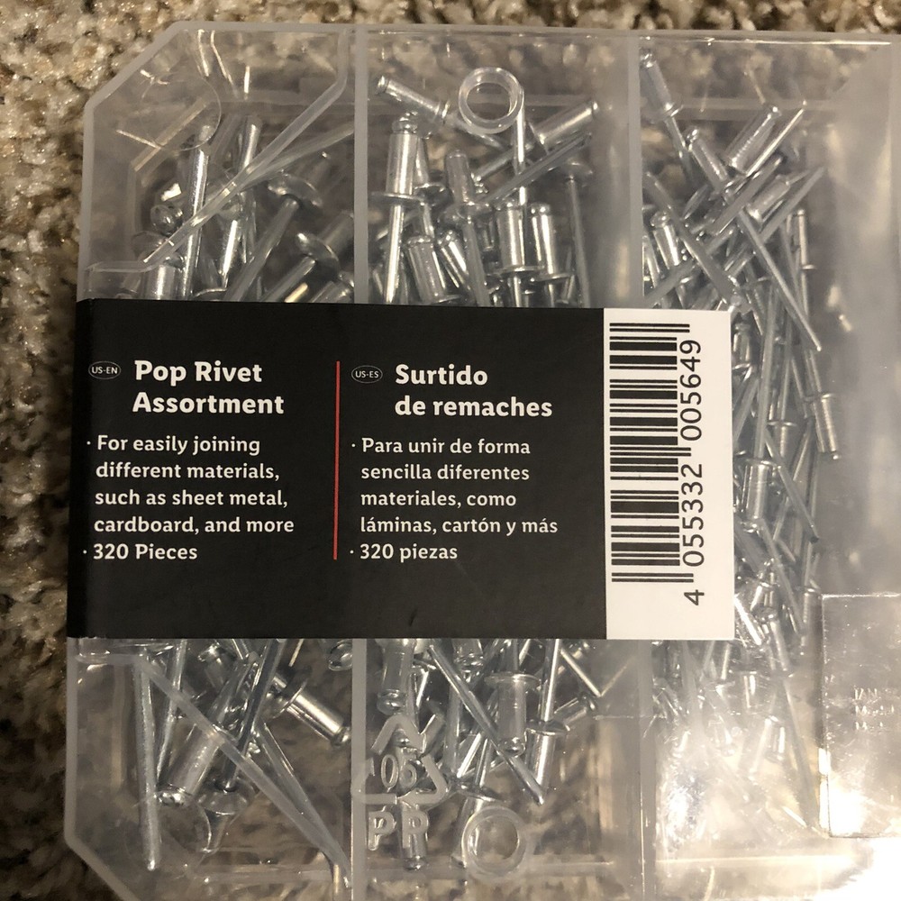 parkside pop rivet assortments 320pcs used for different materials