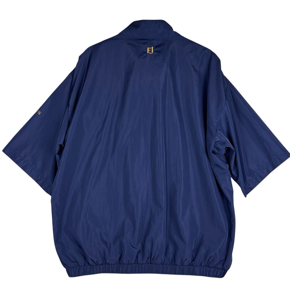 FootJoy DryJoys Jacket Men XL Blue Golf Pullover 1/2 Zip Windbreaker Performance