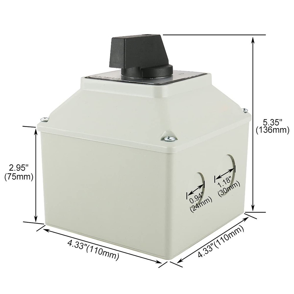 660V 40A 3 Position Changeover Switch - 12 Terminals