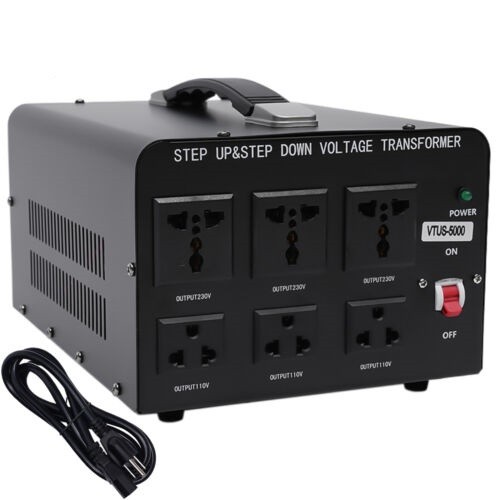 5000W Power Step Up/Step Down Voltage Transformer Converter 110V⇋220V Heavy Duty