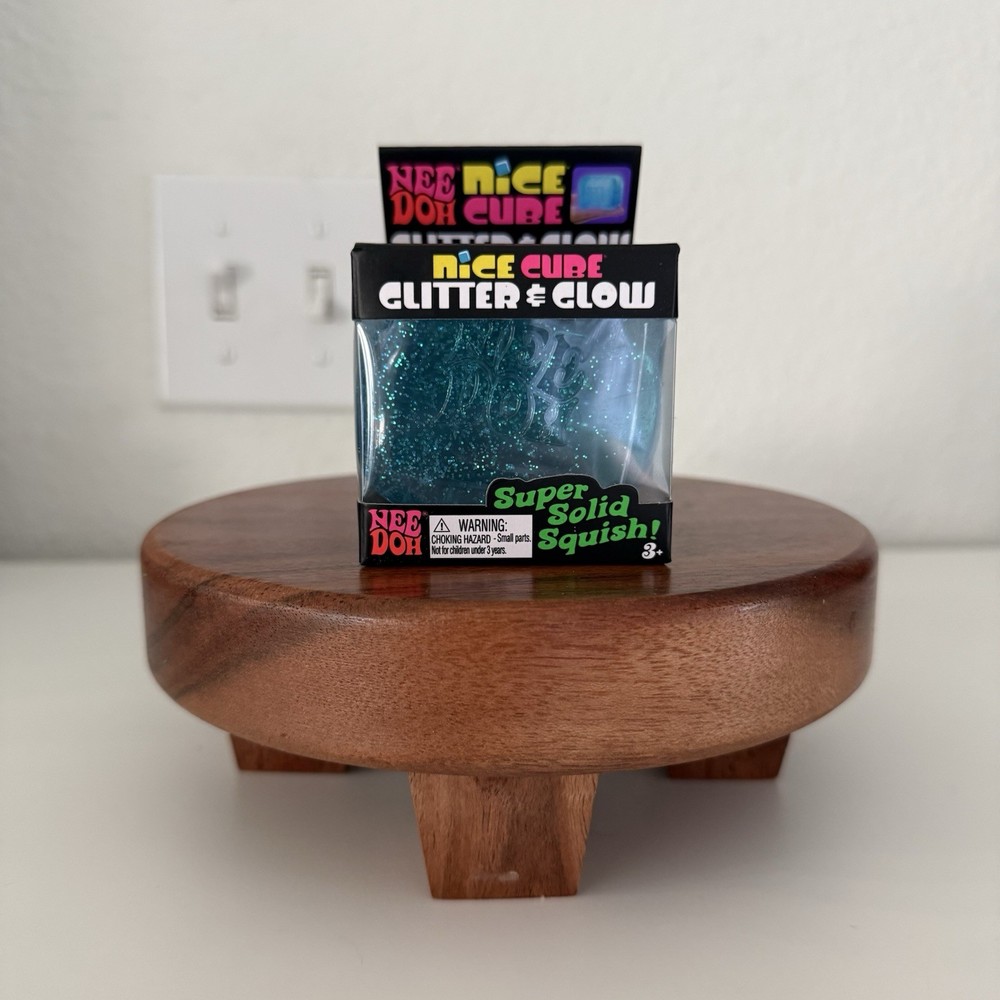 Nee Doh Nice Cube Glitter and Glow Fidget - BLUE Needoh