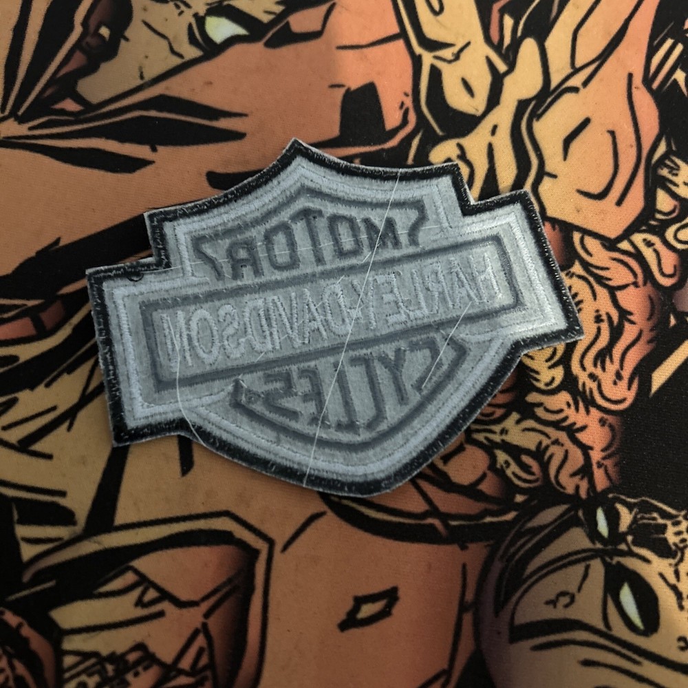 Harley Davidson Motorcycle Vest Patch Black/grey