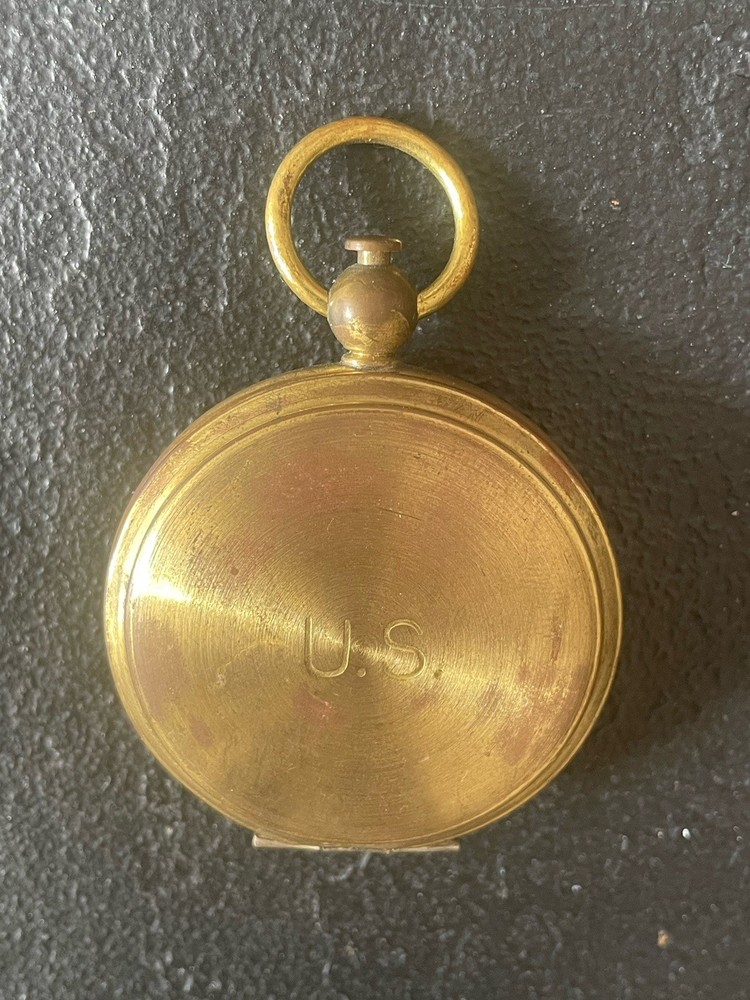 Antique WW1 US Military Compass Brass