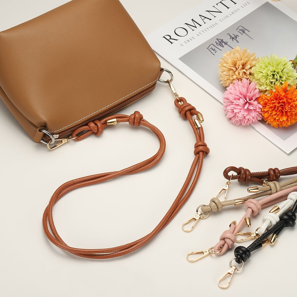 2Pcs Leather Purse Strap 34.65" Strap Replacement with Clasp, Pink