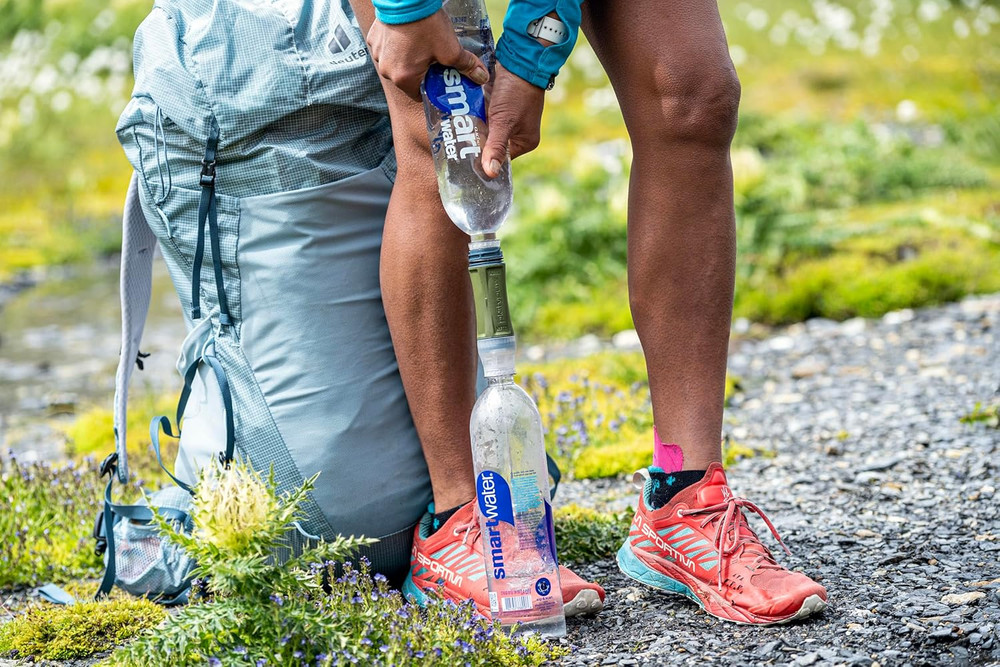 Platypus Quickdraw Ultralight Backpacking Water Filter, Green