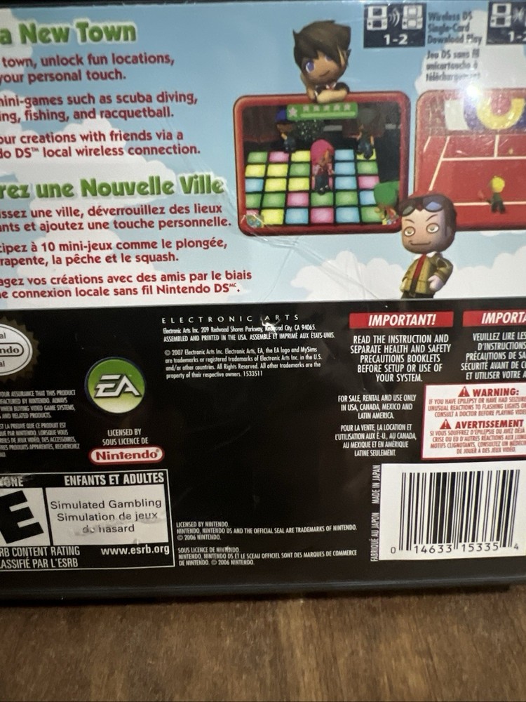 Mysims - Nintendo DS Game Original Case, Manual Only