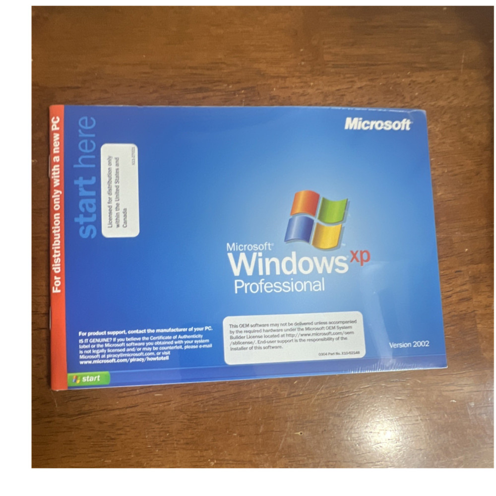 Microsoft Windows XP Professional OEM CD English Operating System Version 2002
