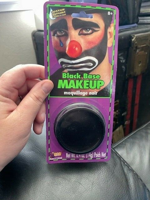 Forum Novelties Black Base Makeup Halloween 0.4oz. New!