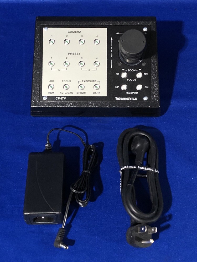 Telemetrics CP-ITV-D300 Camera Control Panel Joystick Controller w/ POWER SUPPLY