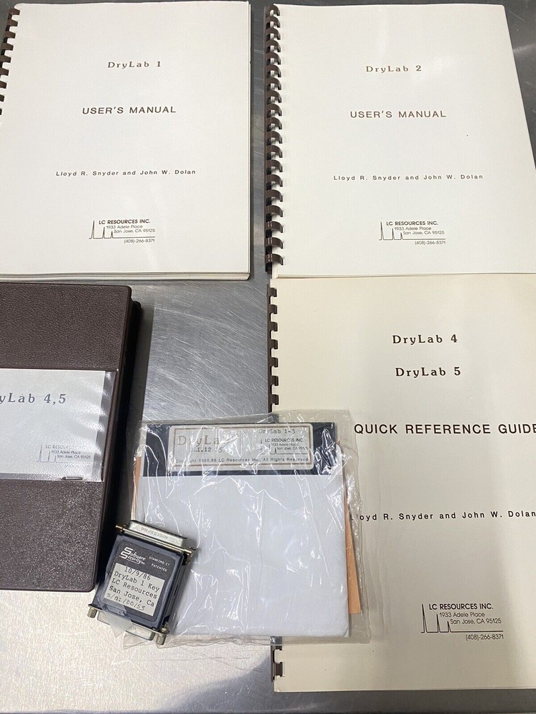 LC Resources Dry Lab HPLC Computer Video Program- Users Guide / Instruction Book