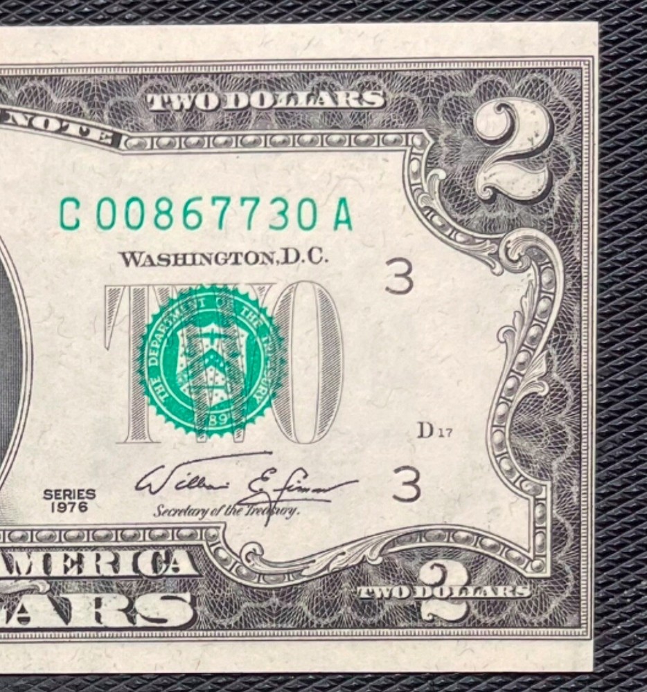 1976 $2 - Consecutive Cutting Errors - Uncirculated!