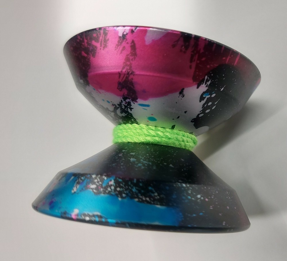 Acid Unresponsive Professional Magic Trick YoYo Anodized Metal Silver Galaxy