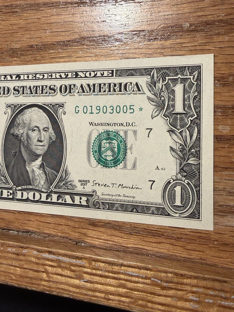 2017 A $1 ONE DOLLAR FRN.*STAR NOTE* CRISP CH/UNC*