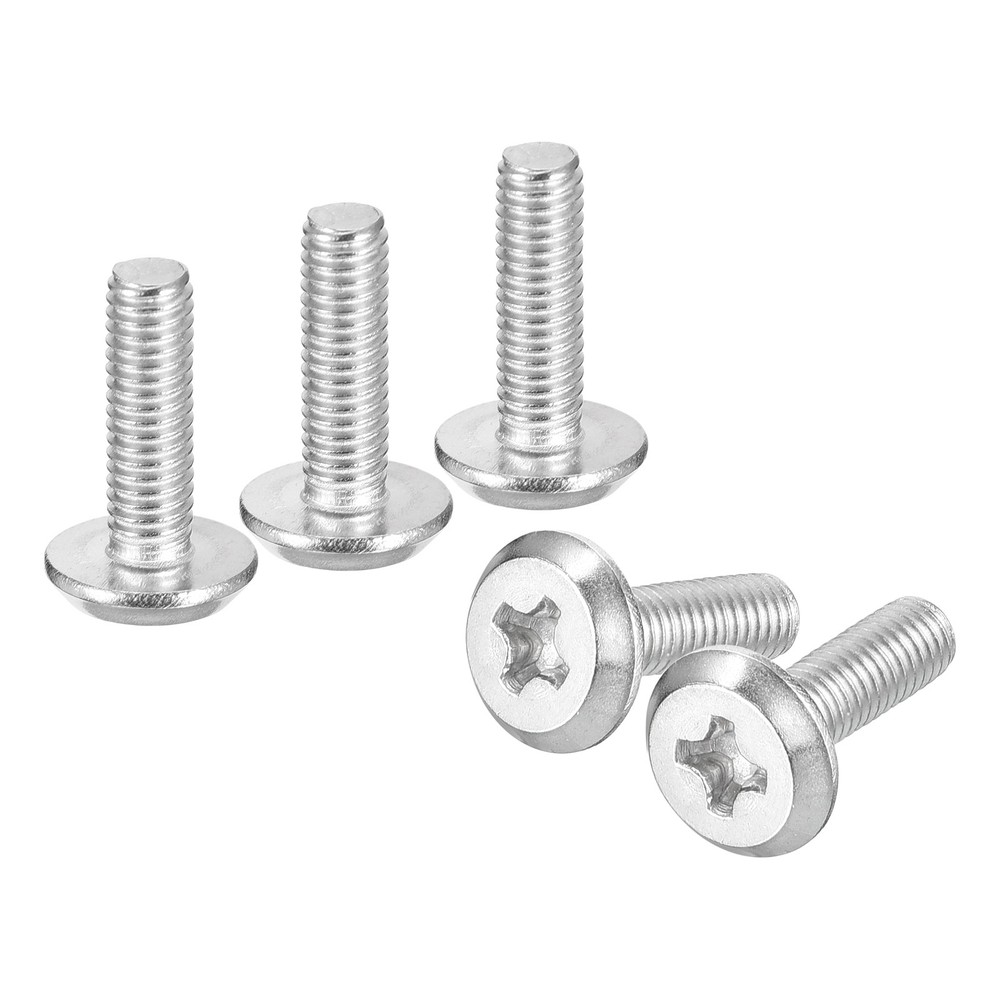 M3x10mm Flat Round Head Phillips Head Screw, 10Pcs Phillips Drive Machine Screw