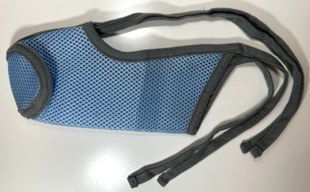 Handou Dog Muzzle & Mask, Blue & Gray Cloth, Size M