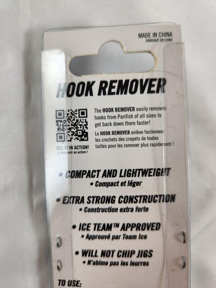 Clam Ice Team Hook Remover, extra strong, lightweight, NEW in package