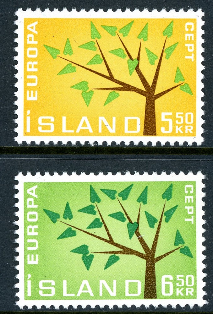 Iceland 1969 Europa Scott #406-407 Mint Non Hinged T87