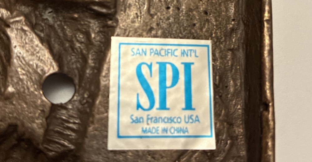 Vintage Palm Tree Brass Double Switch Plate SPI