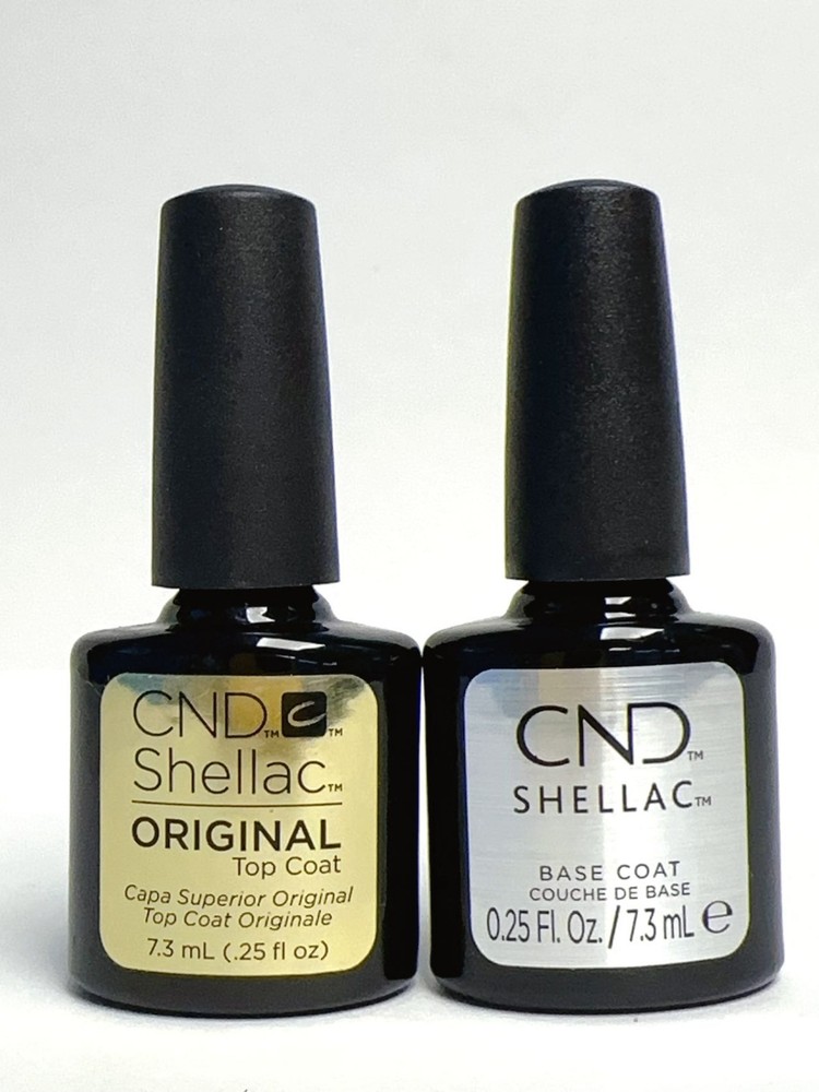 CND Shellac Duraforce Gel Top Coat Base Coat 0.25oz Duo Pack