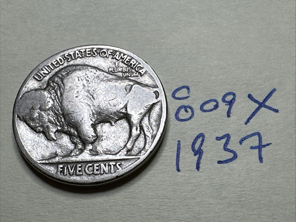 1937 5C Buffalo Nickel 809X