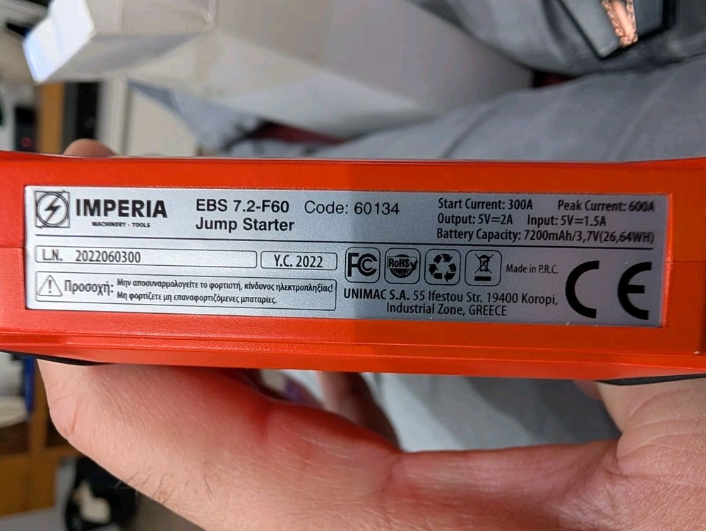 Auto Start Imperial Booster Jump Starter