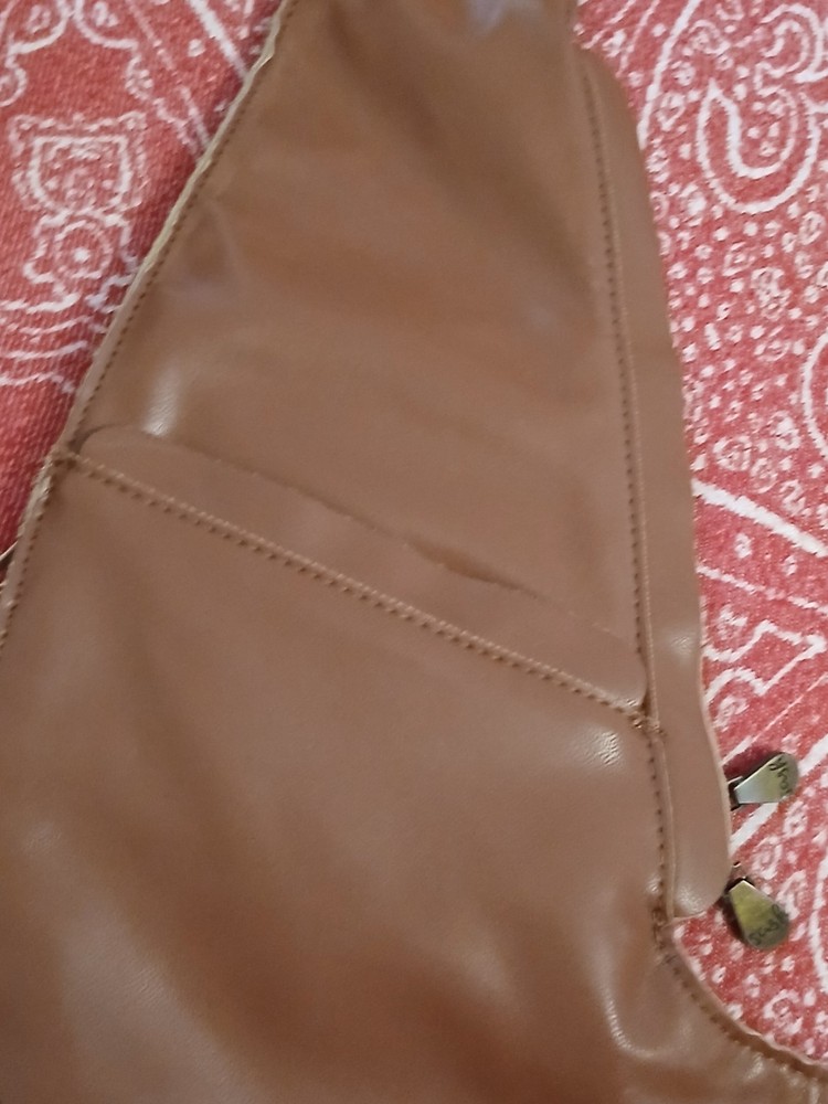 Sash Purse Leather Fringe Bag Brown
