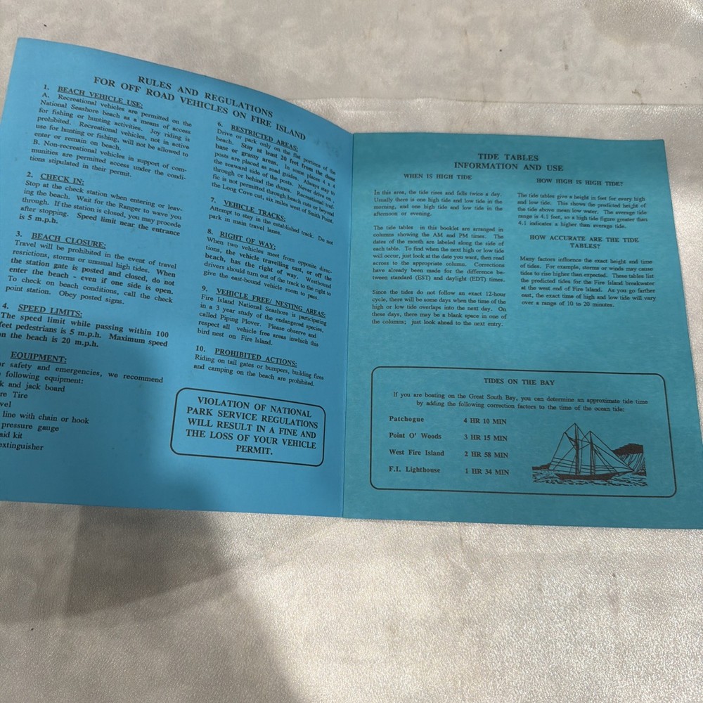 1994 Fire Island Tide Tables