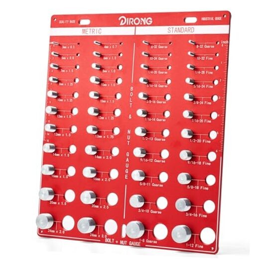 Thread Checker, 44 Nut and Bolt Thread Checker, Bolt Size 44 Thread Checker Red