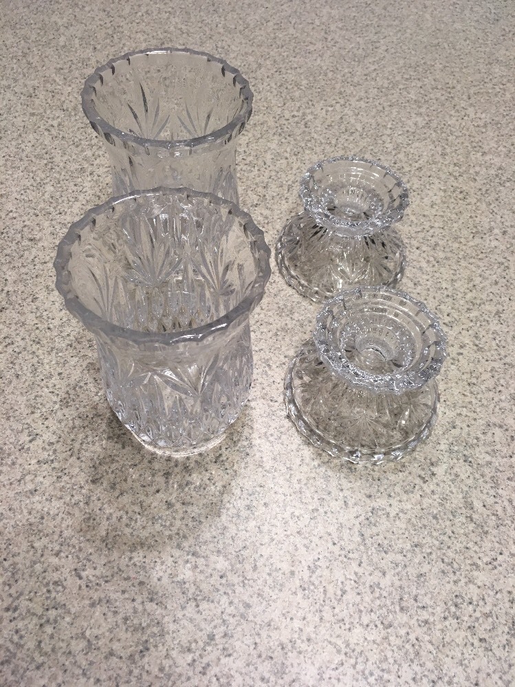 Princess House Candler Holders (4) Total Pieces