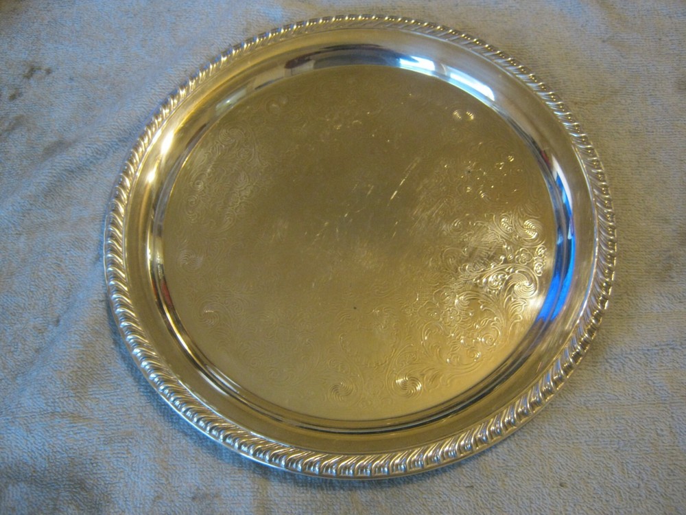 WM Rogers 10 1/4" Silverplate Serving Tray (MW-61-4)