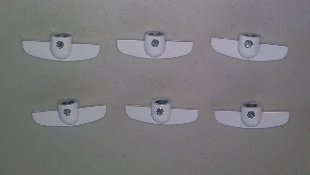 3/8 spline T-handle crank. (6) t-handle crank. White color.
