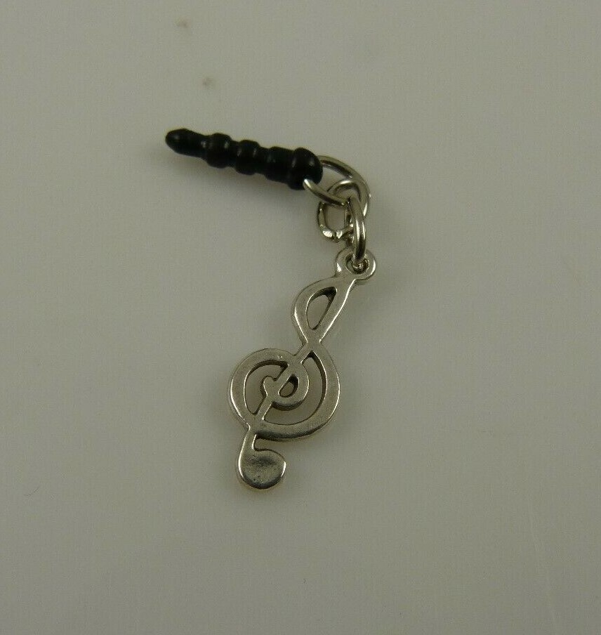 Music note plug cell phone or Ipad charm ear cap dust plug