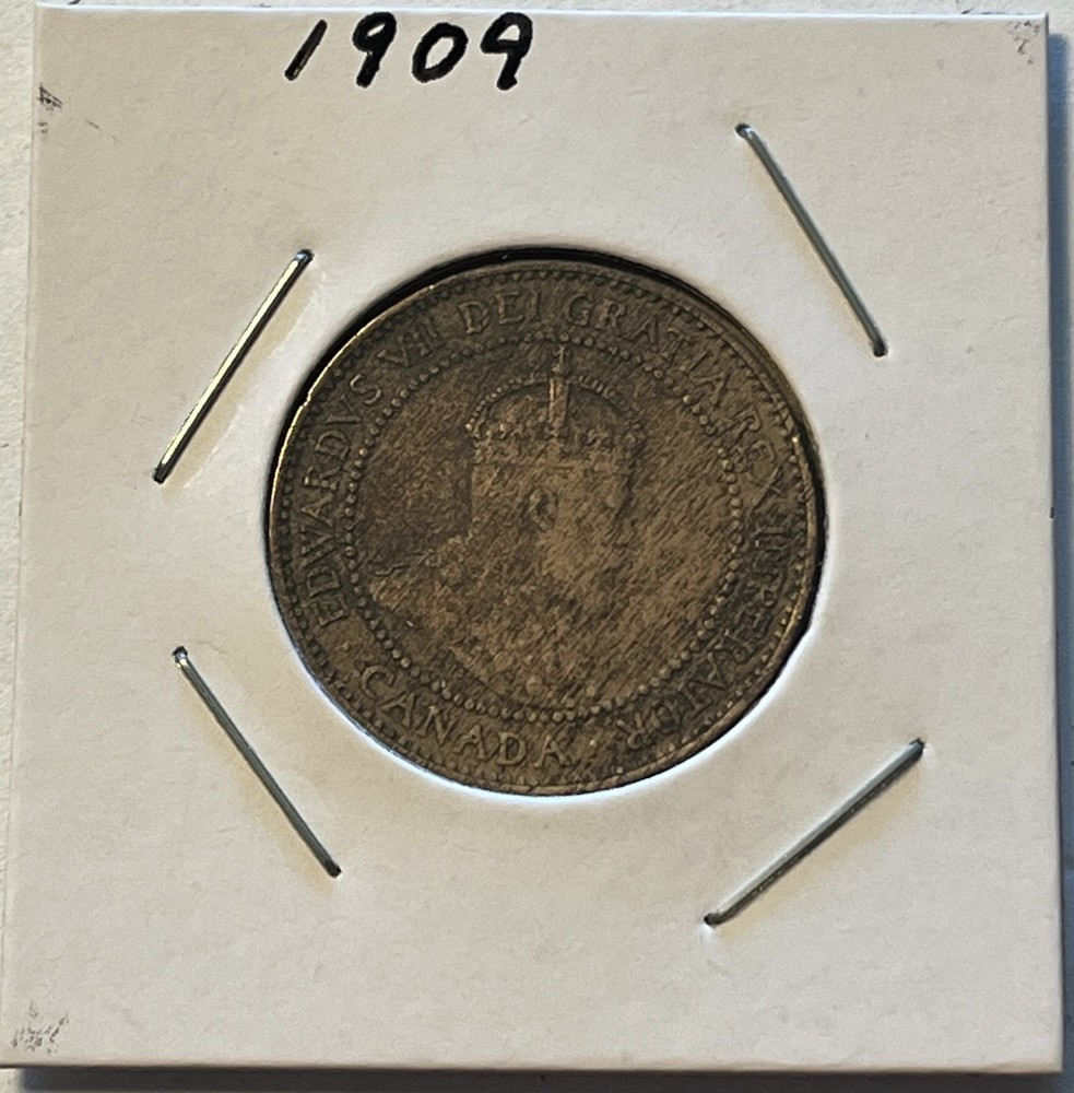 1909 Canada One Cent XF. KM#8. Bronze