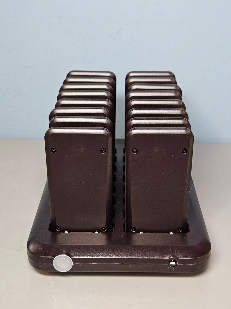 Tera Wireless Calling System - 16 Rechargeable Restaurant Pagers - New in Box!