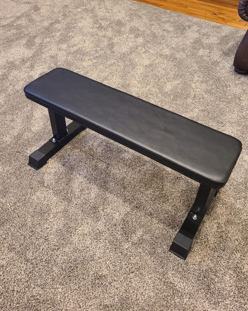 Flat Weight Bench - Workout Bench- Black