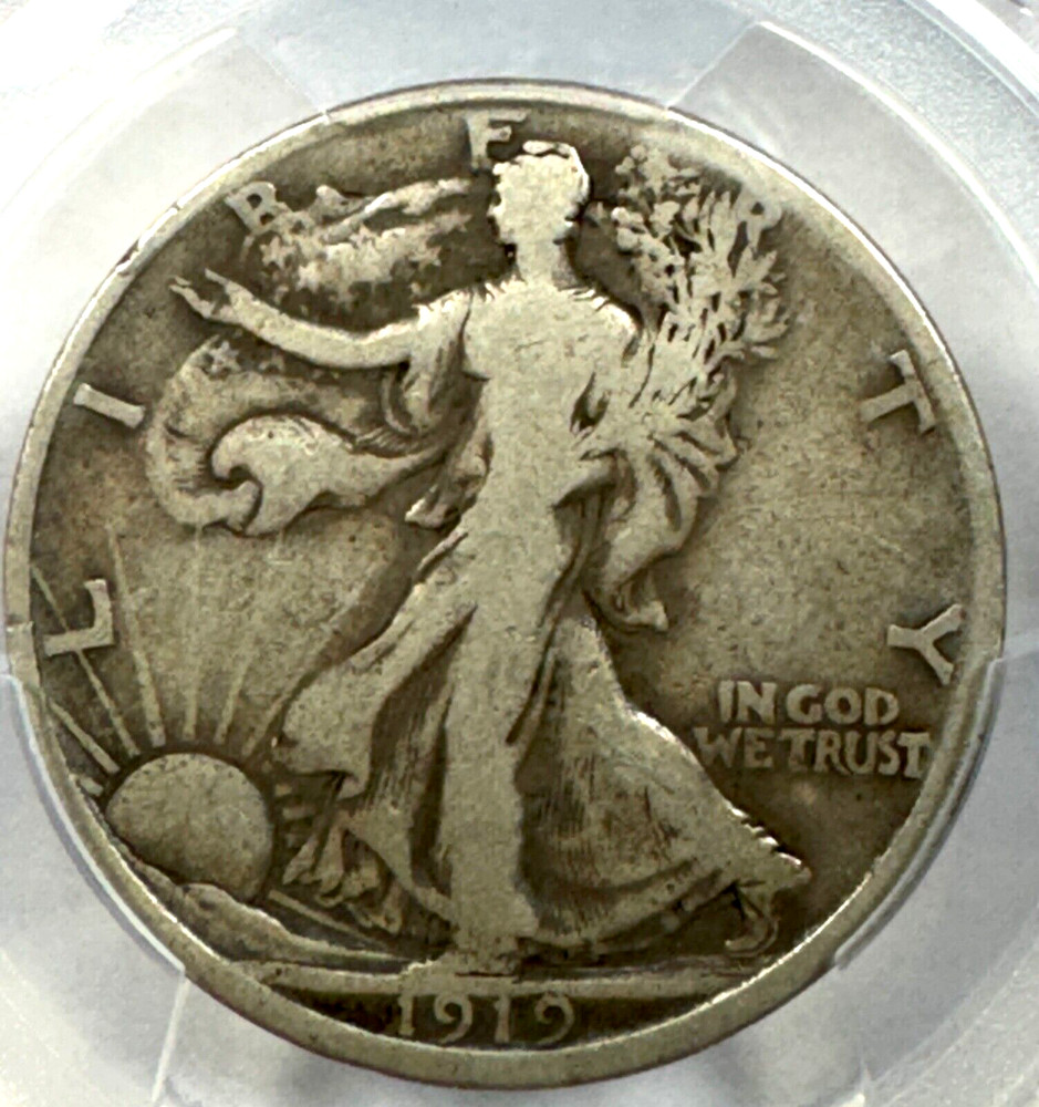 1919-D Silver Walking Liberty Half Dollar PCGS VG08