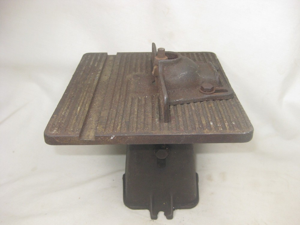 vintage antique cast iron router assembly AA bench mount spindle marked 1801
