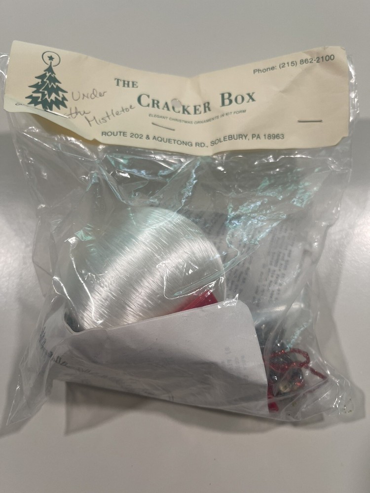 Cracker Box Ornament Kit “Under The Mistletoe” Sealed In Packaging