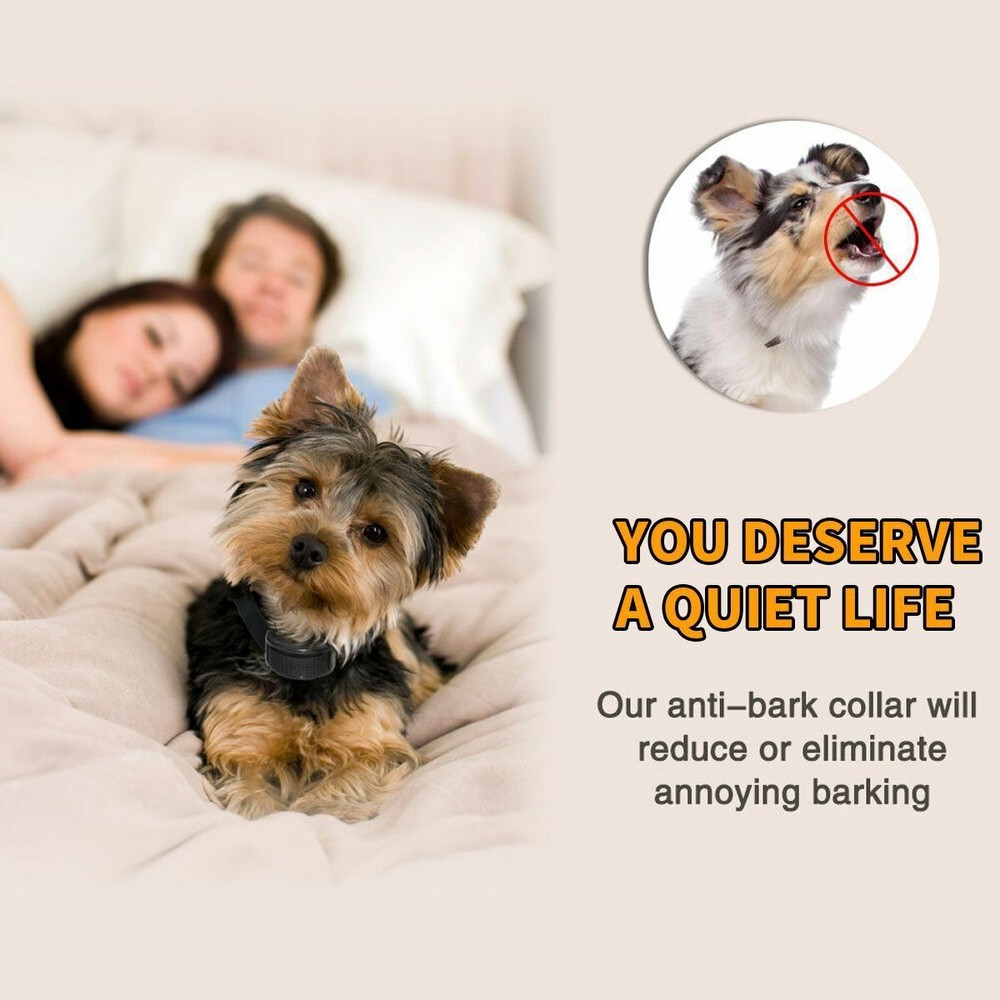 Automatic Anti Bark Barking Shock Control Collar For Small Medium Large Dog 2023