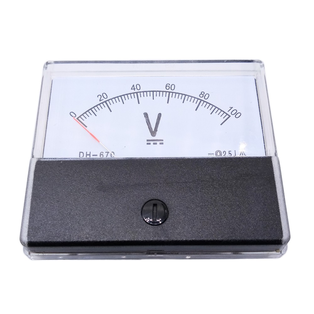 Analog Panel Volt Voltage Meter Voltmeter Gauge DH-670 0-100V DC