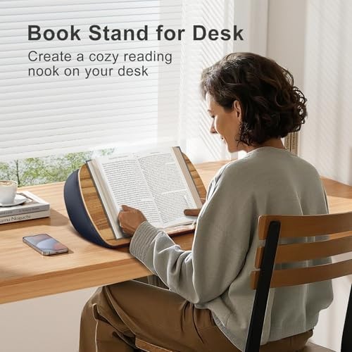 Comfortable Lap Beanbag Book Stand - Hands-Free Reading Pillow, Minimize Neck St