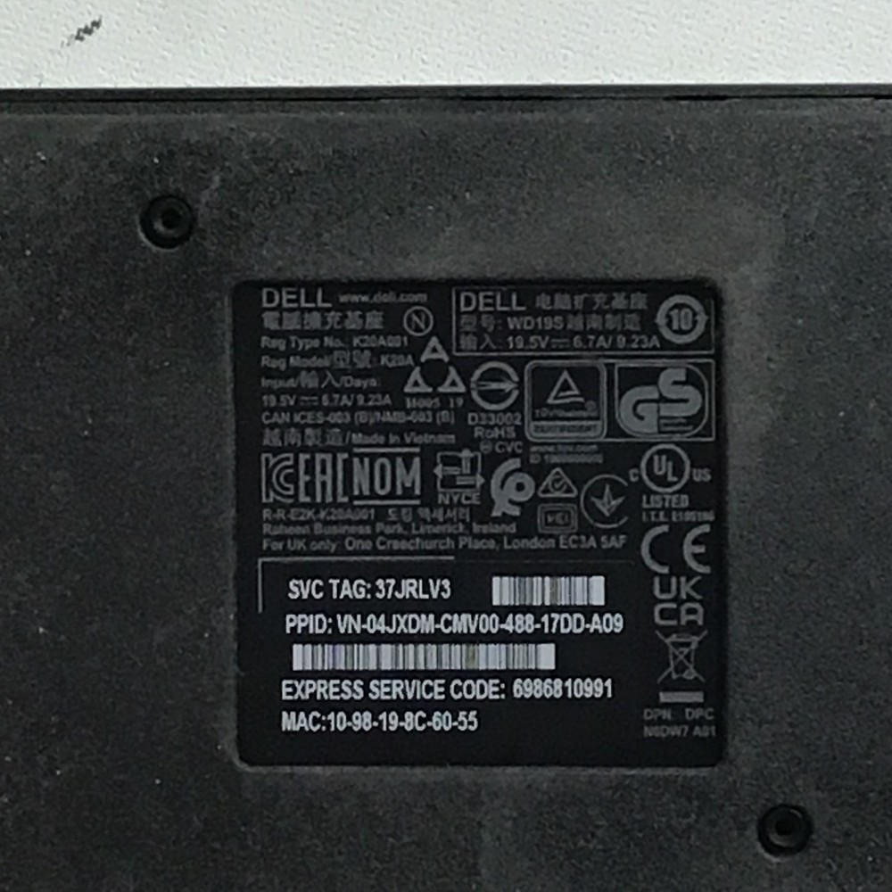 DELL WD19S Docking Station - Dock Only