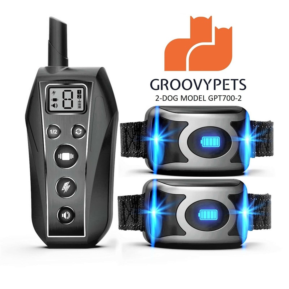Remote Dog Training Shock Collar No Bark Trainer for 2 Small Medium Large Dogs