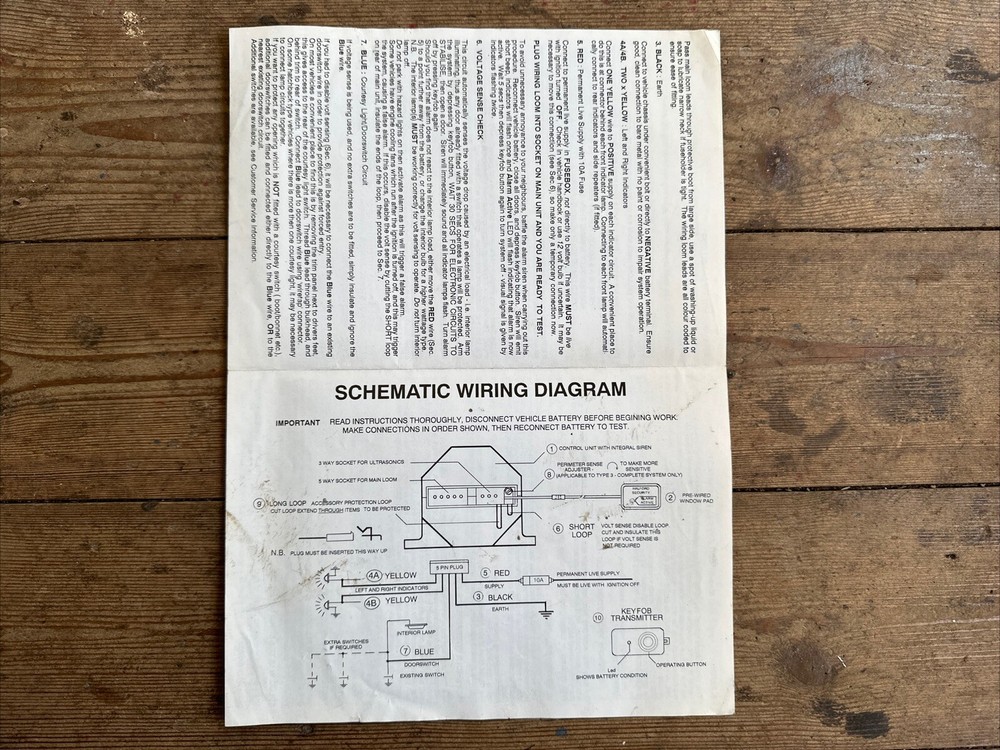 VTG Halfords Vehicle Security Range Fitting Manual Circa 1990