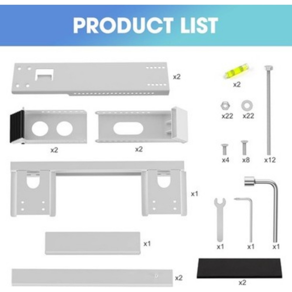 Adjustable Window AC Bracket Stand Conditioner Support Bracket No Drilling White