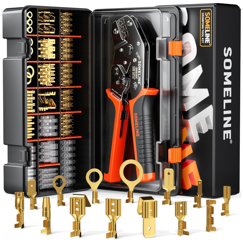 Crimping Tool Kit with 14 Sizes Terminals