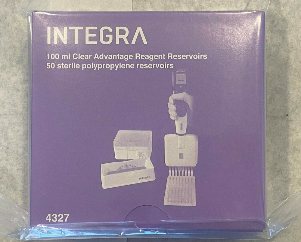 INTEGRA 100 ml Polypropylene Multichannel Reagent Reservoir 50 Disposable Insert
