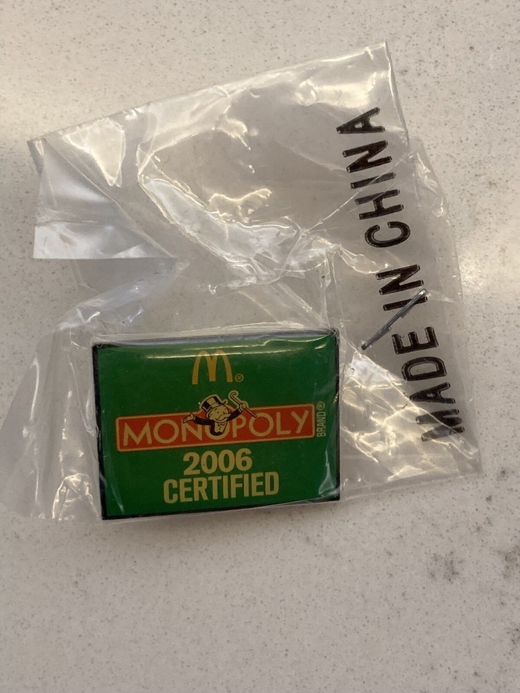 2006 McDonalds Monopoly Certified Pin