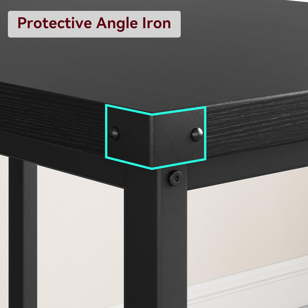 Dining Table Set with 2 Benches, Space-Saving Kitchen Table for Small Spaces & A